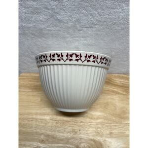 Paula Deen 8” Mixing Serving Bowl Fall Harvest Melamine 2 Quart Burgundy Cream